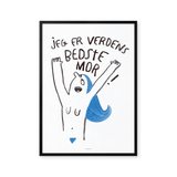Jeg er verdens bedste mor - blå
