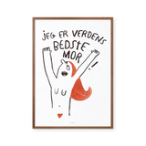 Jeg er verdens bedste mor - rød