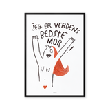 Jeg er verdens bedste mor - rød
