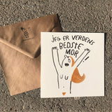 Verdens bedste mor - postkort m. konvolut