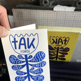 Tak fordi du/I har passet/passer så godt/perfekt på min/vores far/mor - A6 kort m. konvolut