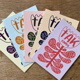 Tak fordi du/I passer/har passet så godt/perfekt på mit/vores … barn/børn 🫶🏼 Pakke med fem A6-kort