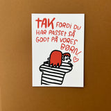 "Tak fordi I har passet på vores børn" A6 kort 5-pak