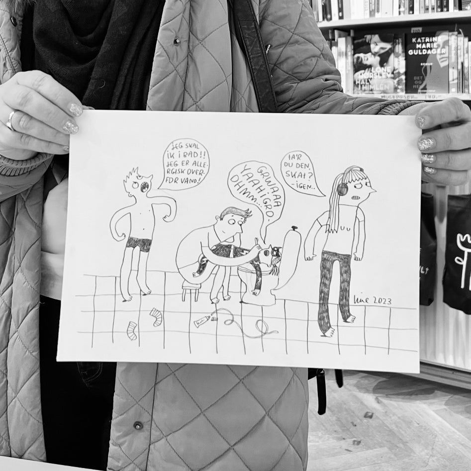 Personlig tegnesession i Kvindernes Bygning, Kbh K,  Søndag d.13/12