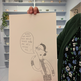 Personlig tegnesession i Kvindernes Bygning, Kbh K,  Søndag d.13/12