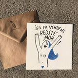 Verdens bedste mor - postkort m. konvolut