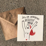 Verdens bedste mor - postkort m. konvolut