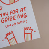 Tak for at gribe mig (for det meste) - A6 kort m. konvolut