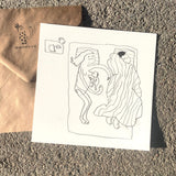 Ammetegning - postkort m. konvolut